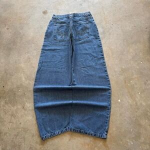 Baggy Chams Wide Leg Southpole Styl Embroidered Y2K Vintage Denim Jeans 36x31